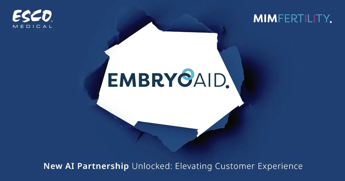 Esco Medical Unlocks New Partnership<br>in AI with MIM Fertility